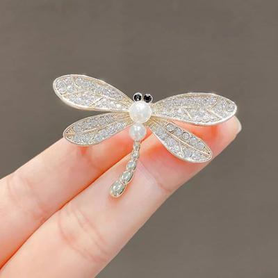 Vintage Glänzende Libellen-Broschen Für Damen Kleid Seidenschal Insekt Korsagen-Nadeln Schmuck-Accessoires