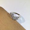 European and American Geometric Rings  Juvenile Vacuum Plated Rose Gold Fashion Color Keeping Rings