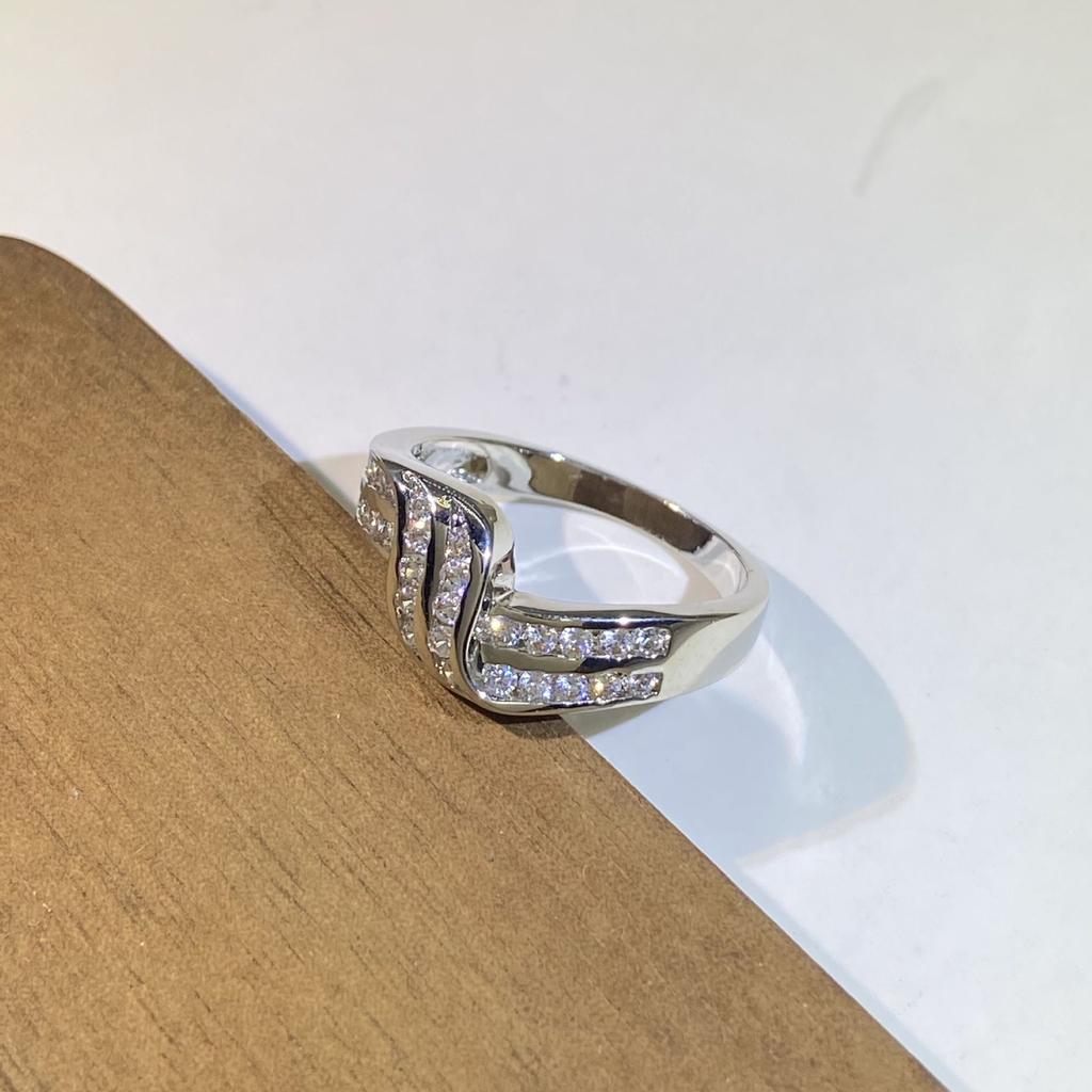 European and American Geometric Rings  Juvenile Vacuum Plated Rose Gold Fashion Color Keeping Rings