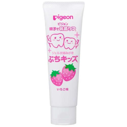 [.co.jp Exclusive] [Bulk Purchase of 2] Pigeon Petit Kids Parent-Child Teeth Care Gel Toothpaste, Strawberry Flavor, 50g X 2