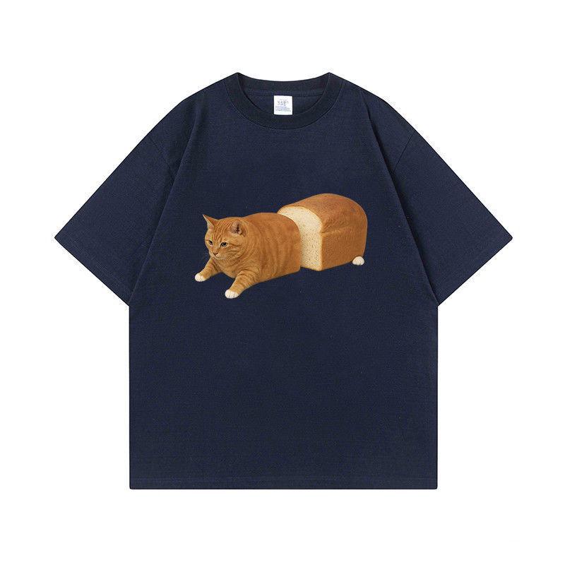Quirky Cat Print Short Sleeve Summer Casual Unisex T-shirt