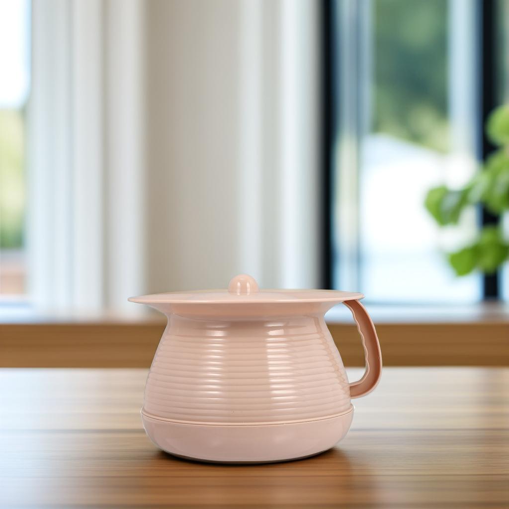 1pc Chamber Pot Portable Bedpan For Elder Pregnant Women Durable Pp Plastic With Lid Home Use Thickened Urinal Pail