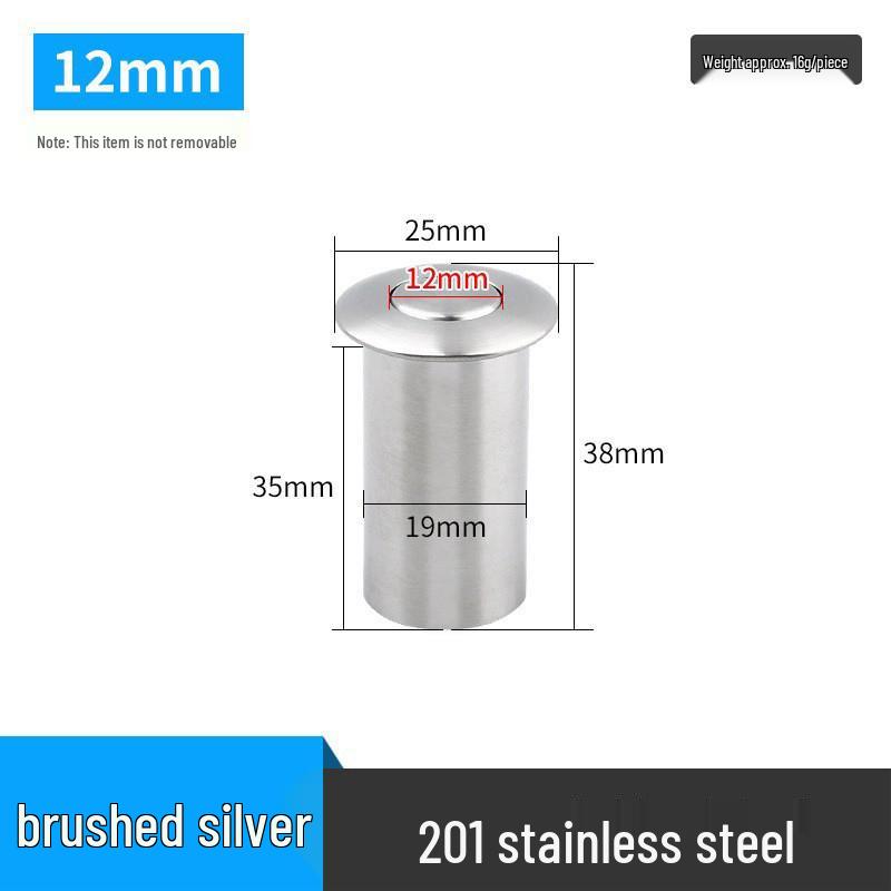 304 Stainless Steel Dustproof Door Bolt Plug with Concealed Top/Bottom and Anti-Sand Cap