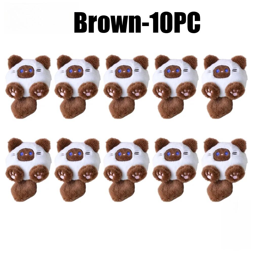 1-20PCS Fashion Long Tail Cat Tail Keychain Filling Cat Bag Decoration Keychain Cat Cute Christmas Birthday Gifts Keyring