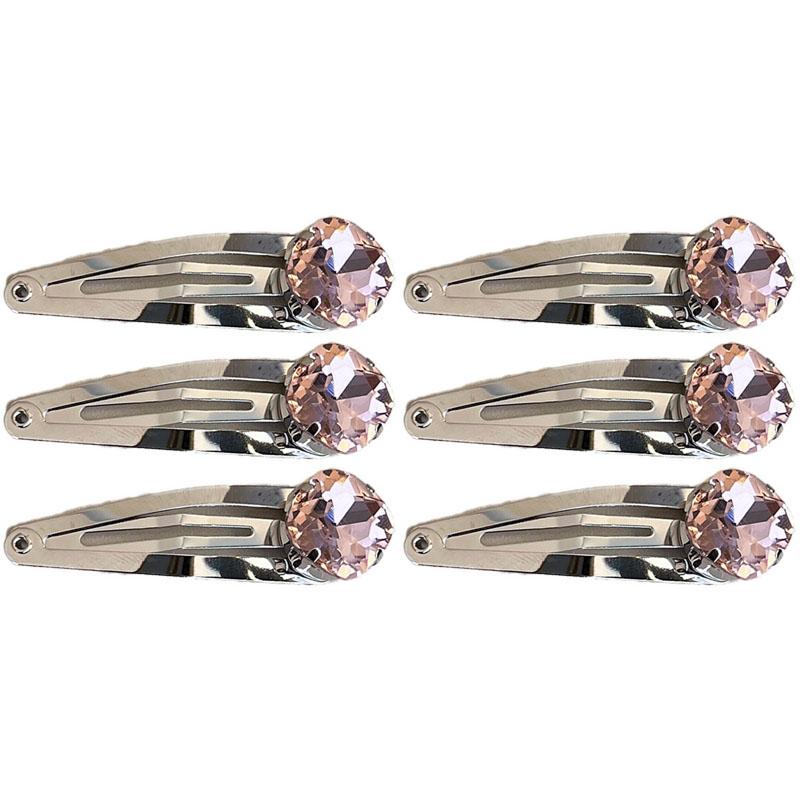 Pink Sweet Water Diamond Hair Clip Women's High End Temperament Duck Billed Clip Hair Accessories