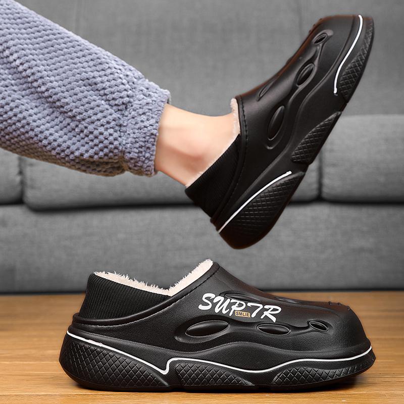 Men's slippers winter outdoor Warm Fluffy slippers 2024 Winter Slippers Home Plush Women Cotton Shoes unisex winter cotton shoes