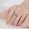 Fine Jewelry White Gold Plated Round Cut 1CT VVS GRA Moissanite Unique Personalised Sterling Silver 925 Flower Rings for Women