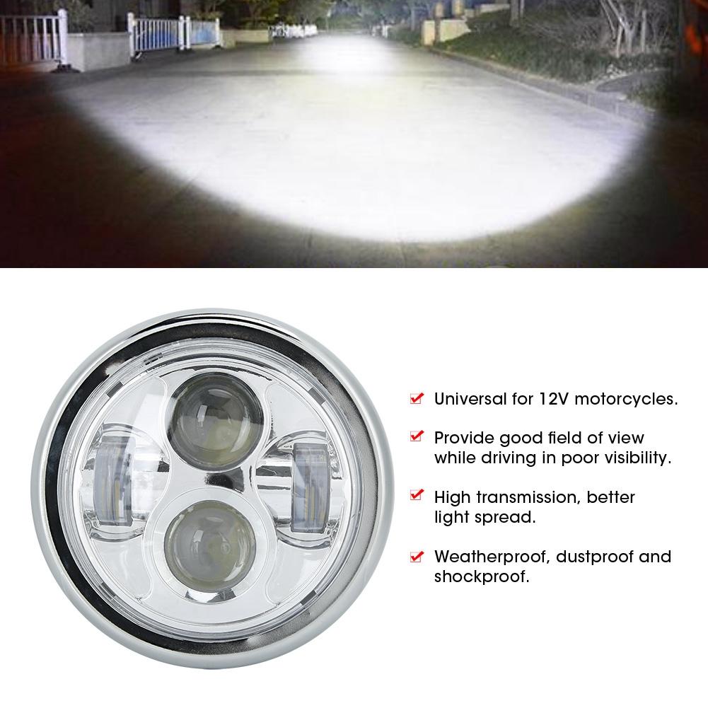 Motorcycle Round Headlight Retro Style Head Lamp Modification Fits for CG125 GN125 Electroargenture