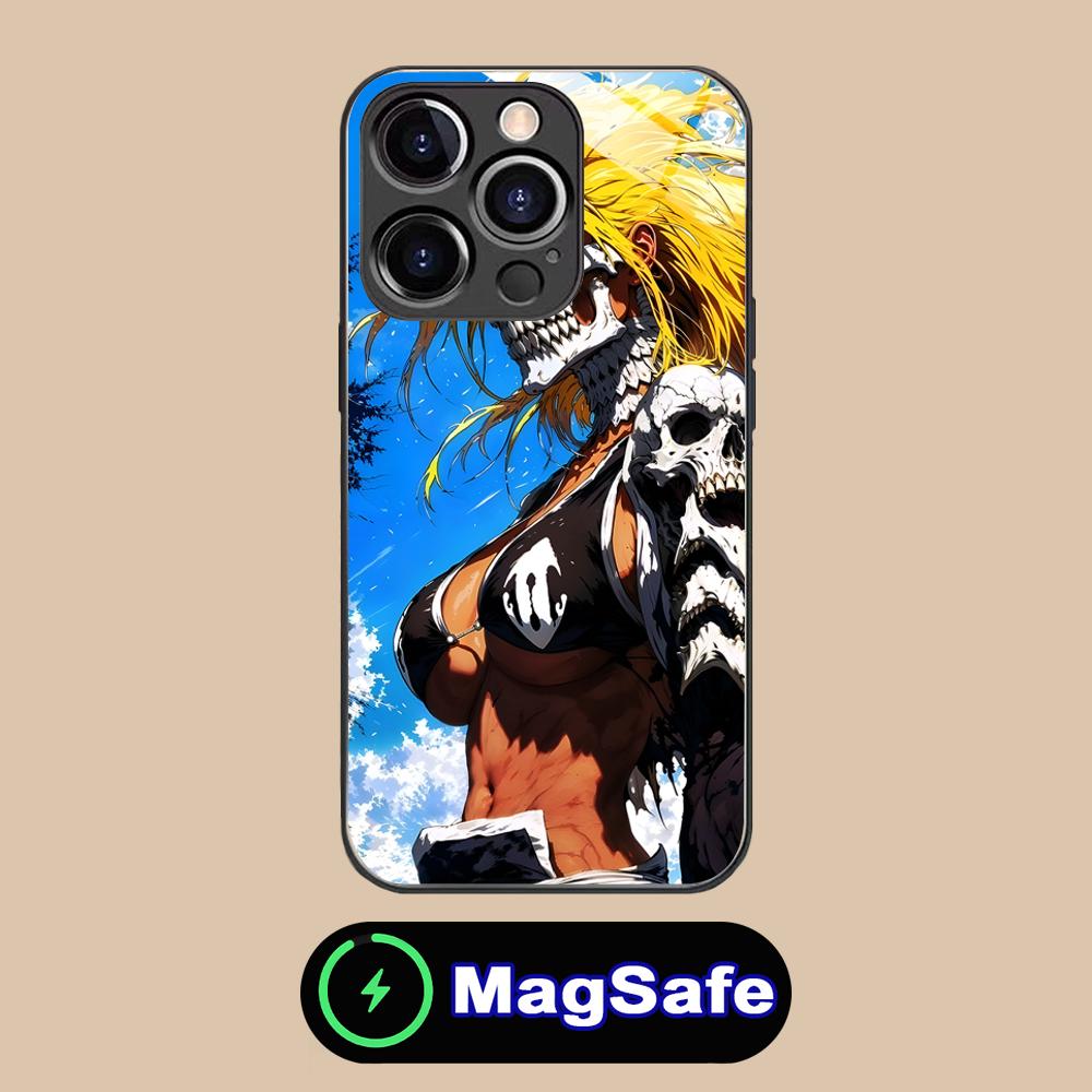 

Bleach Tier Harribel Cell Phone Case for iPhone 17 16 15 14 13 12 11 Air Pro Max Plus Mini MagSafe Glass Colorful Cover Cover iPhone17