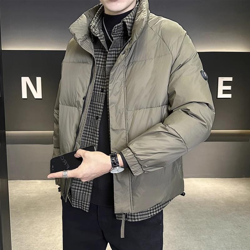 

Fake two-piece down jacket men s winter 2025 new high-end youth men s Korean version thickened warm jacket cotton jacket 4XL