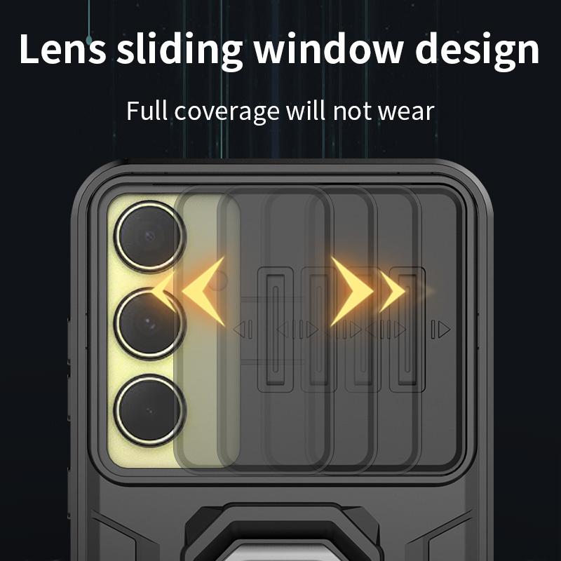 For Samsung Galaxy A35 5G Case Shockproof Armor Slide Camera Funda For Galaxy A35 A 35 GalaxyA35 SM-A356 Magnet Ring Stand Cover