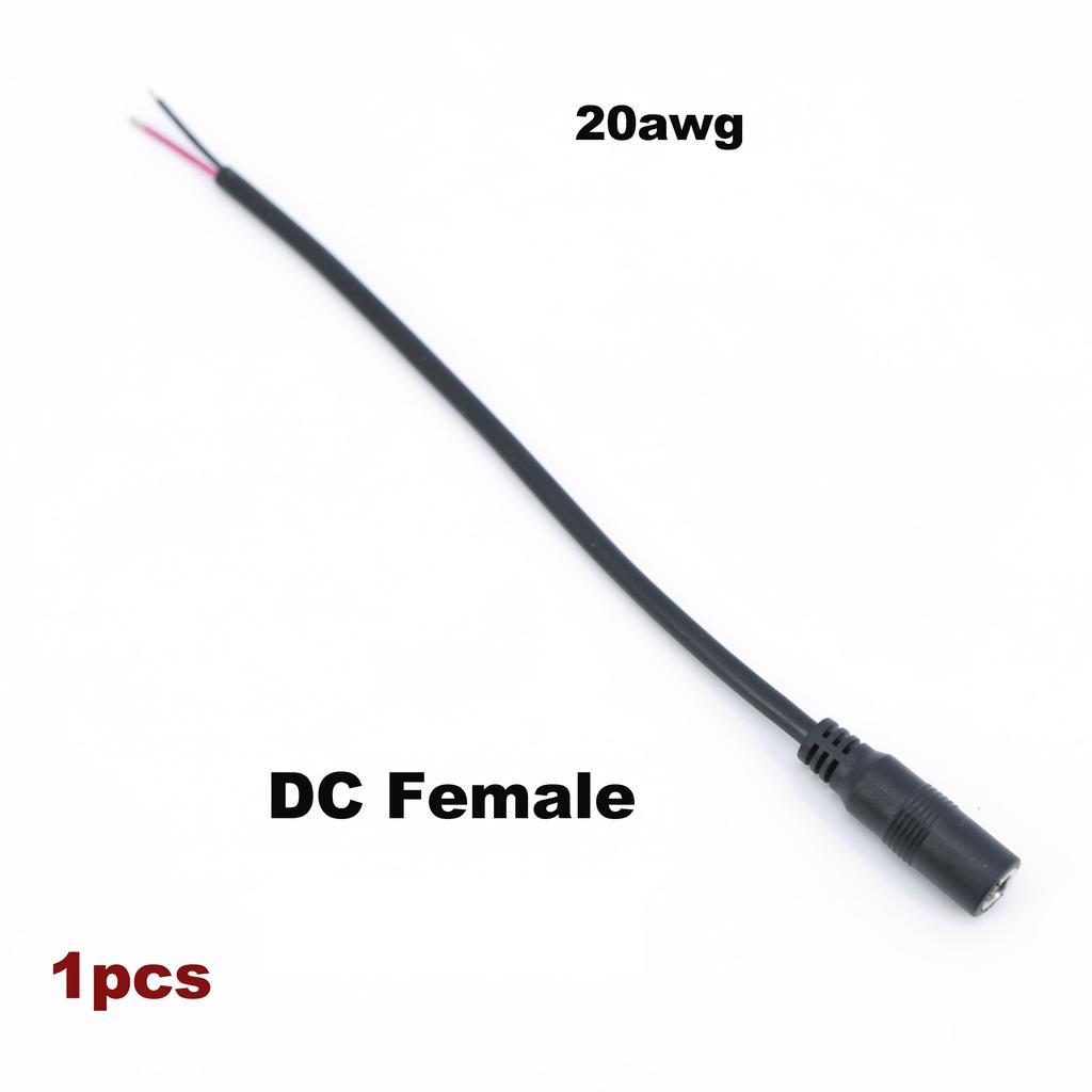 20cm 5.5 x 2.5mm 2pin 20awg 22awg DC Male female Power Connector Plug cable End Wire Supply Repair Cable 5525 DC5525 Pigtails