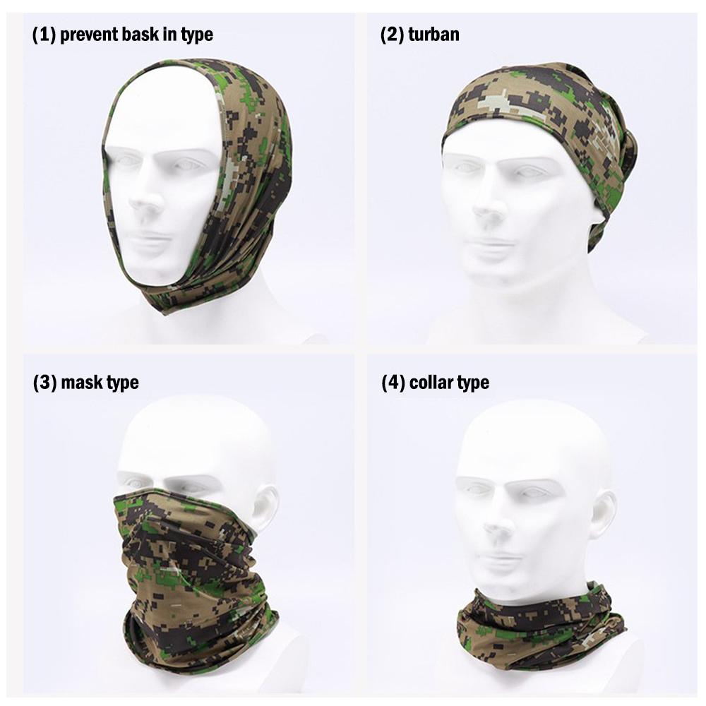 UV Protection Ice Silk Face Cover Neck Tube Outdoor Use Active Bandana Scarf Breathable Hiking Scarf Neck Gaiter Bandana