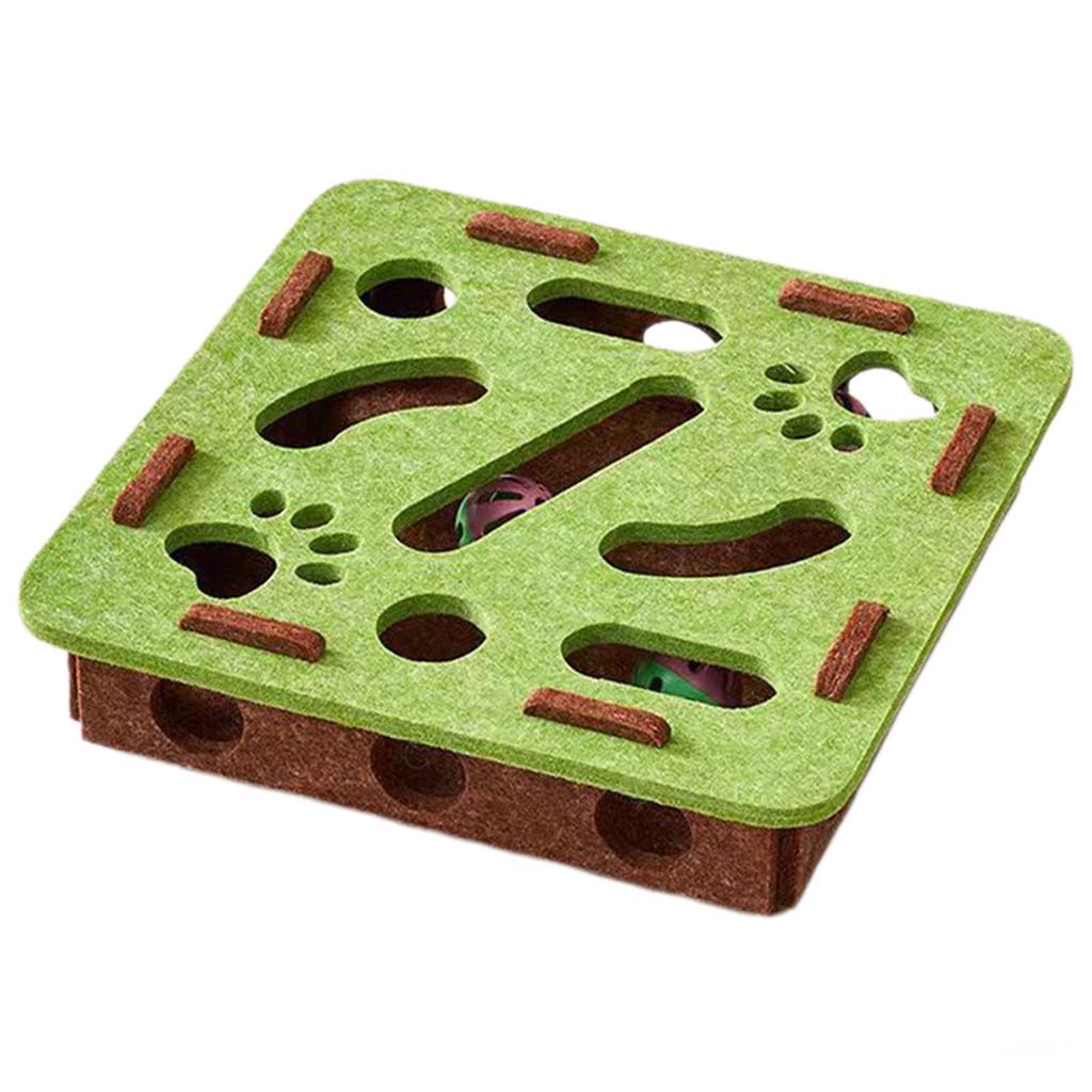 Felt Cat Puzzle Toy Interactive Felt Puzzle Box For Indoor Cats For Indoor/Outdoor Play