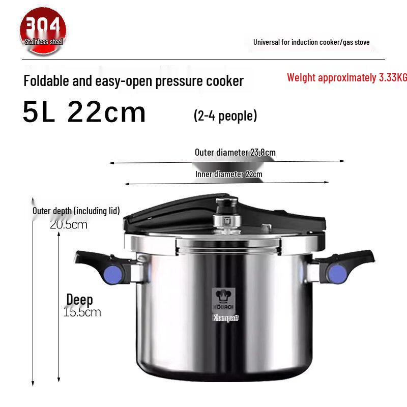 OLOEY Stainless Steel Gas Pressure Cooker