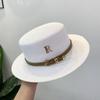 Vintage Fashion Internet Celebrity Sunshade Flat Top Top Hat Women Spring and Summer Travel Vacation Sun Hat Beach Hat