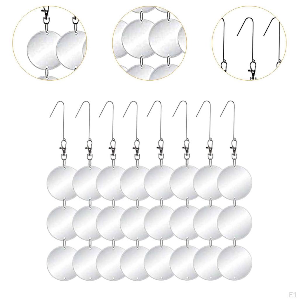 8Pcs Reflective Bird Deterrent Device Patio Decor Hanging Acrylic Easy to Install Set Scare