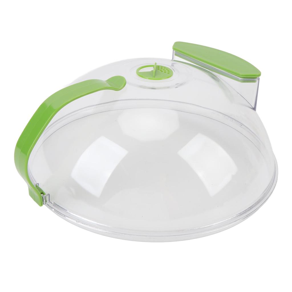 Microwave Cover for Food Vented PC Clear Microwave Splatter Cover with Water Steamer Handle