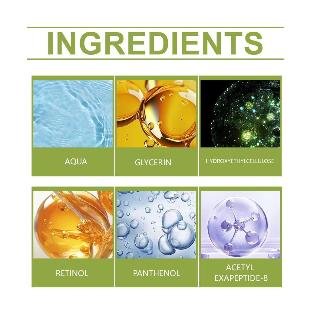 1 Set 3 Stück 30ml Retinol Shot Straffendes Serum 15ml Retinol Augencreme 30g Retinal Straffender Booster Creme Hautpflege Set
