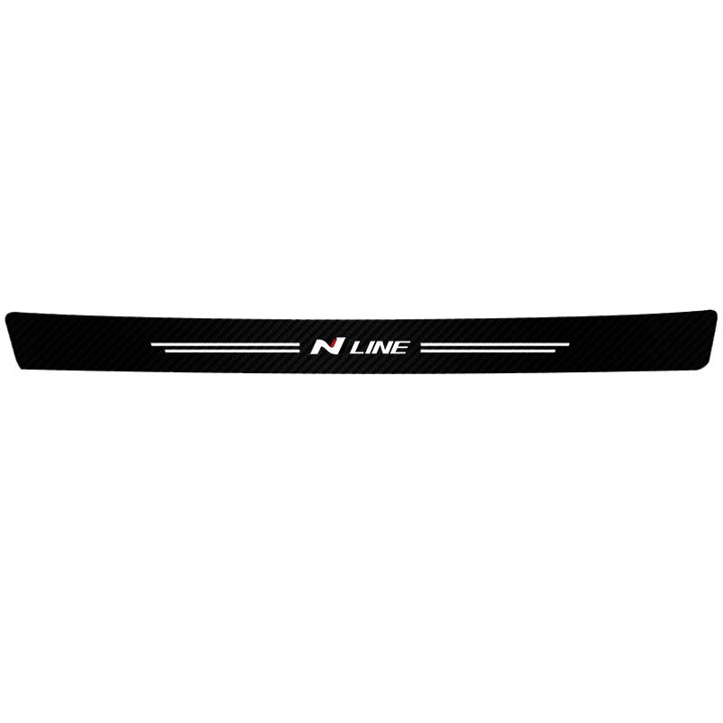 Car Door Sill Sticker Carbon Fiber Decals Threshold Side Anti Scratch Waterproof For Hyundai NLINE Veloster Tucson IX20 I30 I20 Vq1