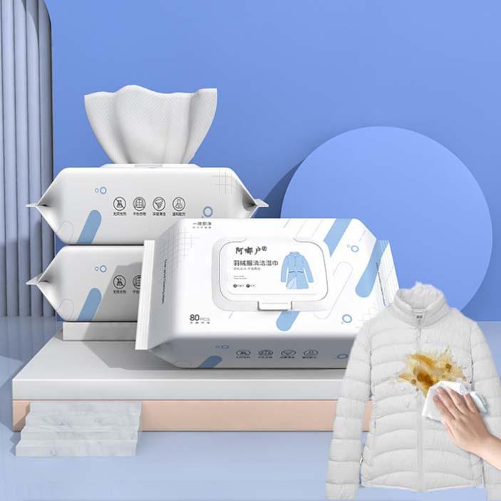 Aşağı Ceket Temizleme Mendilleri Aile Paketi Hızlı Leke Çıkarma Yıkama Gerektirmeyen Giysileri Silme Islak Mendil