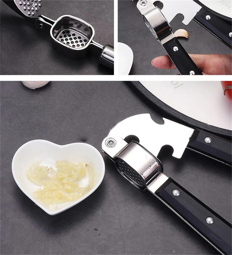 Zinc Alloy Garlic Press Manually Mashed Garlic Machine Garlic Crusher Handheld Cooking Ginger Crusher Kitchen Tools