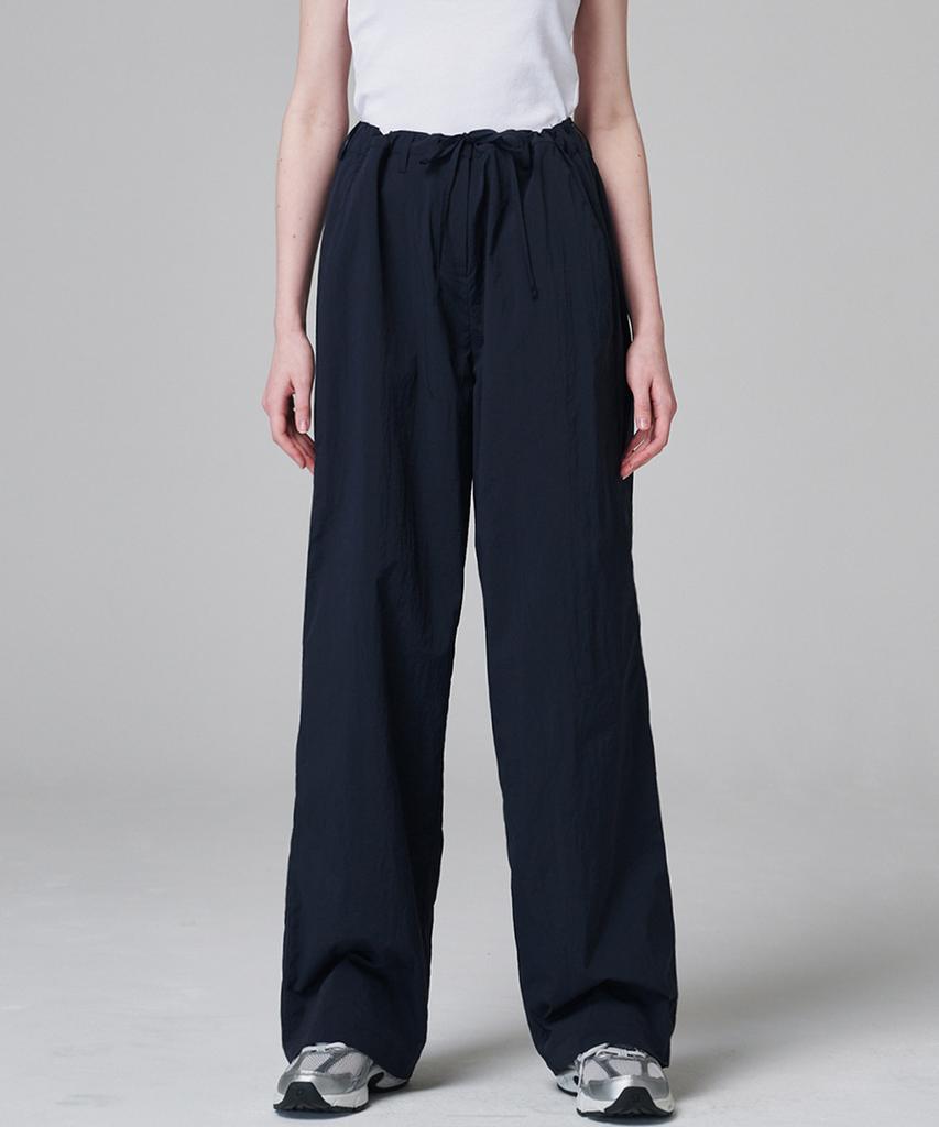 MALOUPE 2162 Lightweight Nylon Wide Pants (Navy)