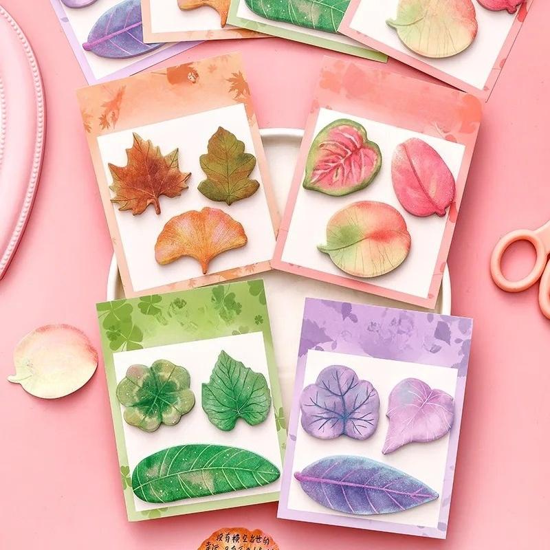 60 vellen Kawaii gekleurde blad memoblokken Eenvoudige scrapbooking sticker Schoolbenodigdheden Post plaknotities Kantoorpapier