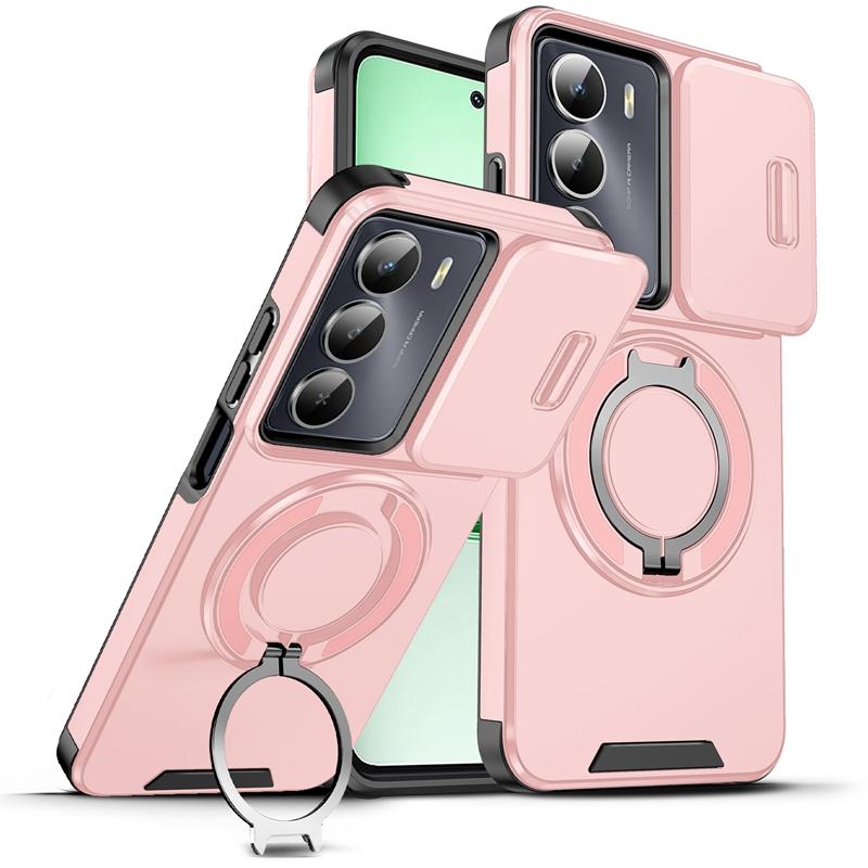 For Realme C75 4G Case Car Magnetic Holder Ring Armor Shockproof Funda For OPPO Realme C75 C 75 RealmeC75 Camera Protect Cover