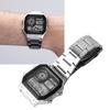 Waterproof Digital Watch Stainless Steel Multi Functional Vintage Luminous Sports Watch Silver