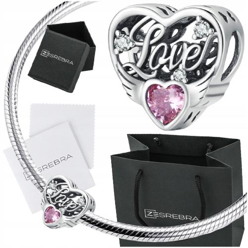 Charms Openwork Heart Love Bead Pr 925 Beads Pendant