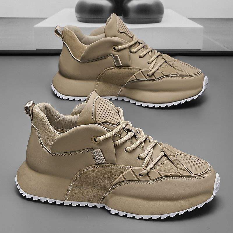 Men's Shoes Autumn 2025 New Trend Versatile Height Increase Casual Sports Shoes Breathable Thick-soled White Trendy Men's Dad Shoes