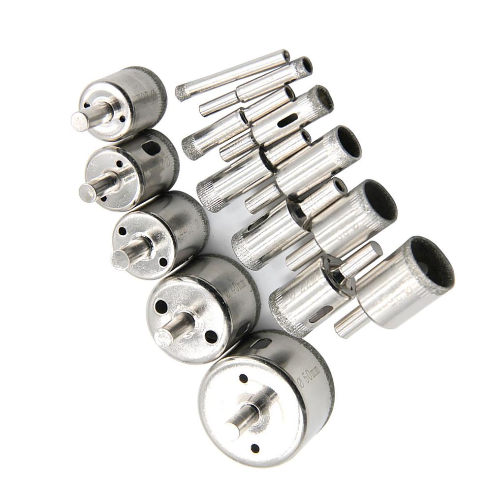 15Pcs Diamond Drill Bit Fast Clean Cutting Hand Hole Opener for Marble Granite Ceramic Tiles