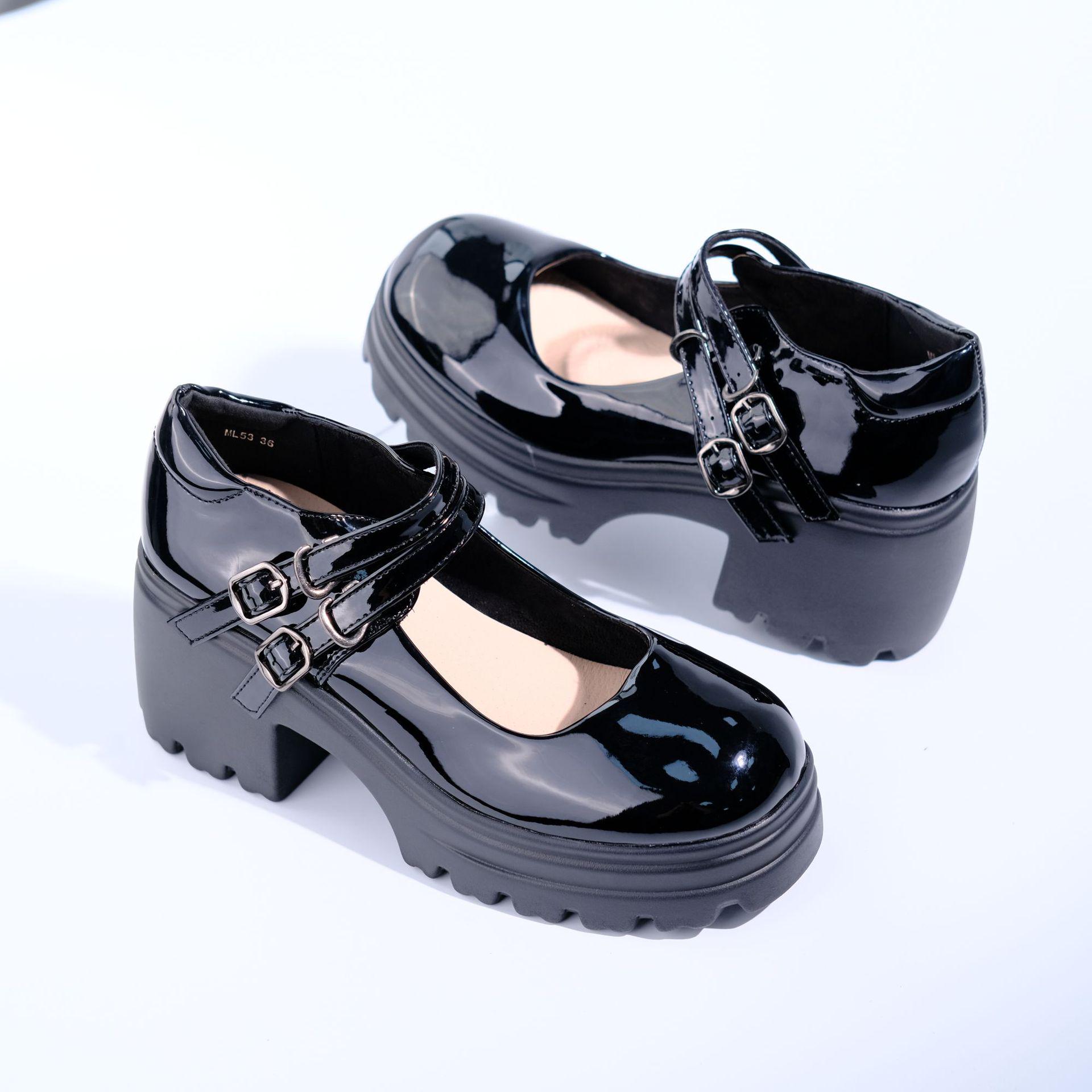 

Girls Versatile Black Leather Dance Shoes - 2026 Spring/Autumn Collection: Perfect for School Performances & Princess Style. 36-40 (MOQ 5 PCS)