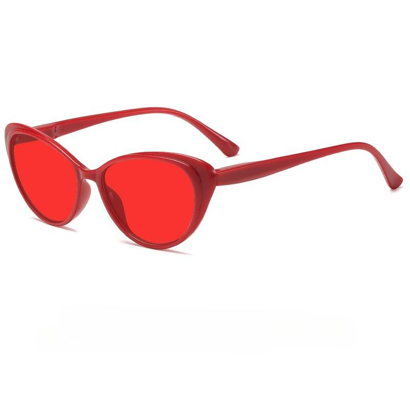 

Fashion Cat-Eye Night Vision Glasses For Men And Women Red & Orange Lenses Blue Light Blocking Glasses Computer Goggles