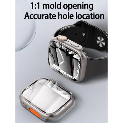 Změna na Ultra pouzdro pro Apple Watch 9 8 7 6 5 4 3 Iwatch Series 45mm 44mm 41mm 40mm 38mm 42mm Vylepšení 49mm Kryt z tvrzeného skla