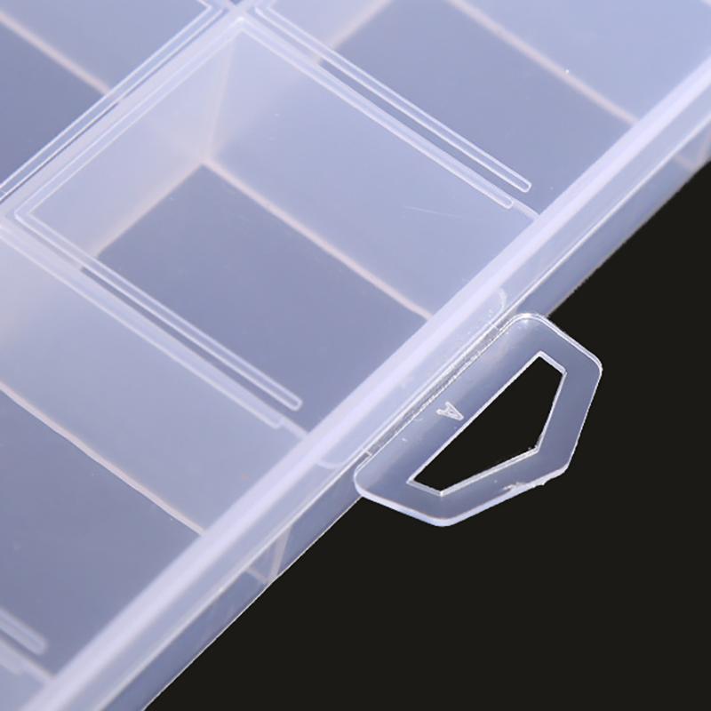 Portable Transparent Storage Box 12/28/40 Grids Plastic Clear Organizer With Cover Box For Jewelry Earrings Screw Nails Parts