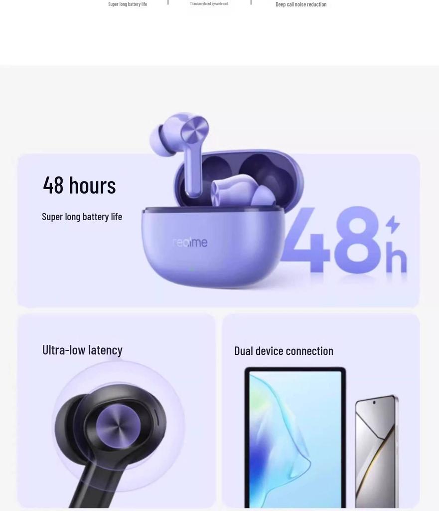 realme BudsT200lite Wireless Bluetooth In-Ear Headphones with Long Battery Life