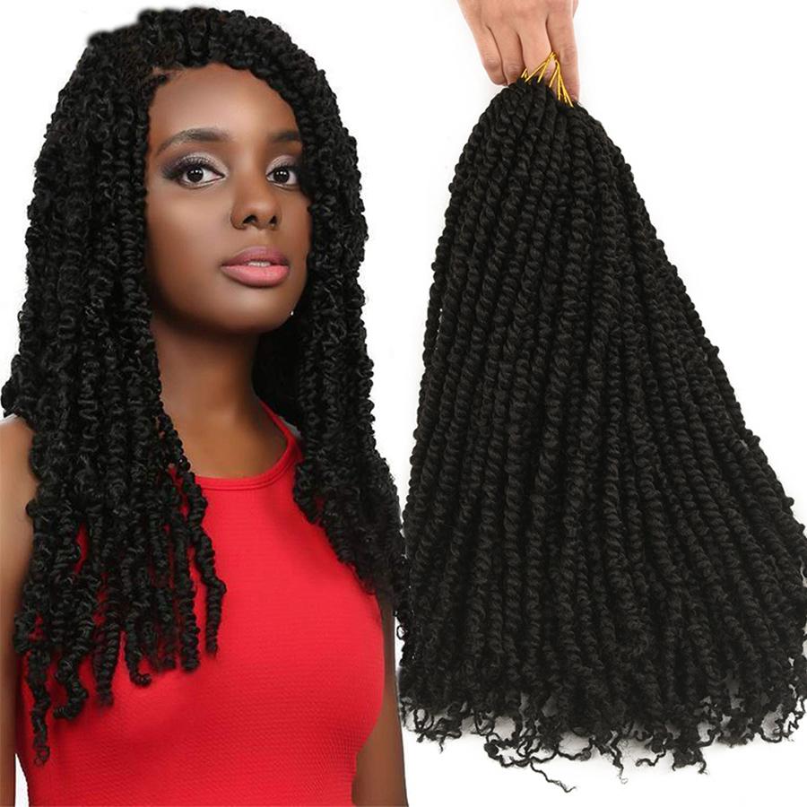 Buy 18 Inch 12 Strands Afro Passion Twist Crochet Braids Hair Pre