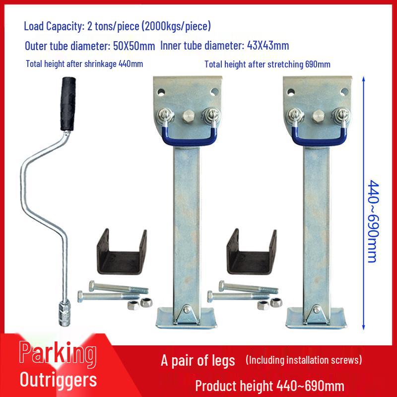 Heavy Duty Retractable RV Jack Support Arm with Hand Crank