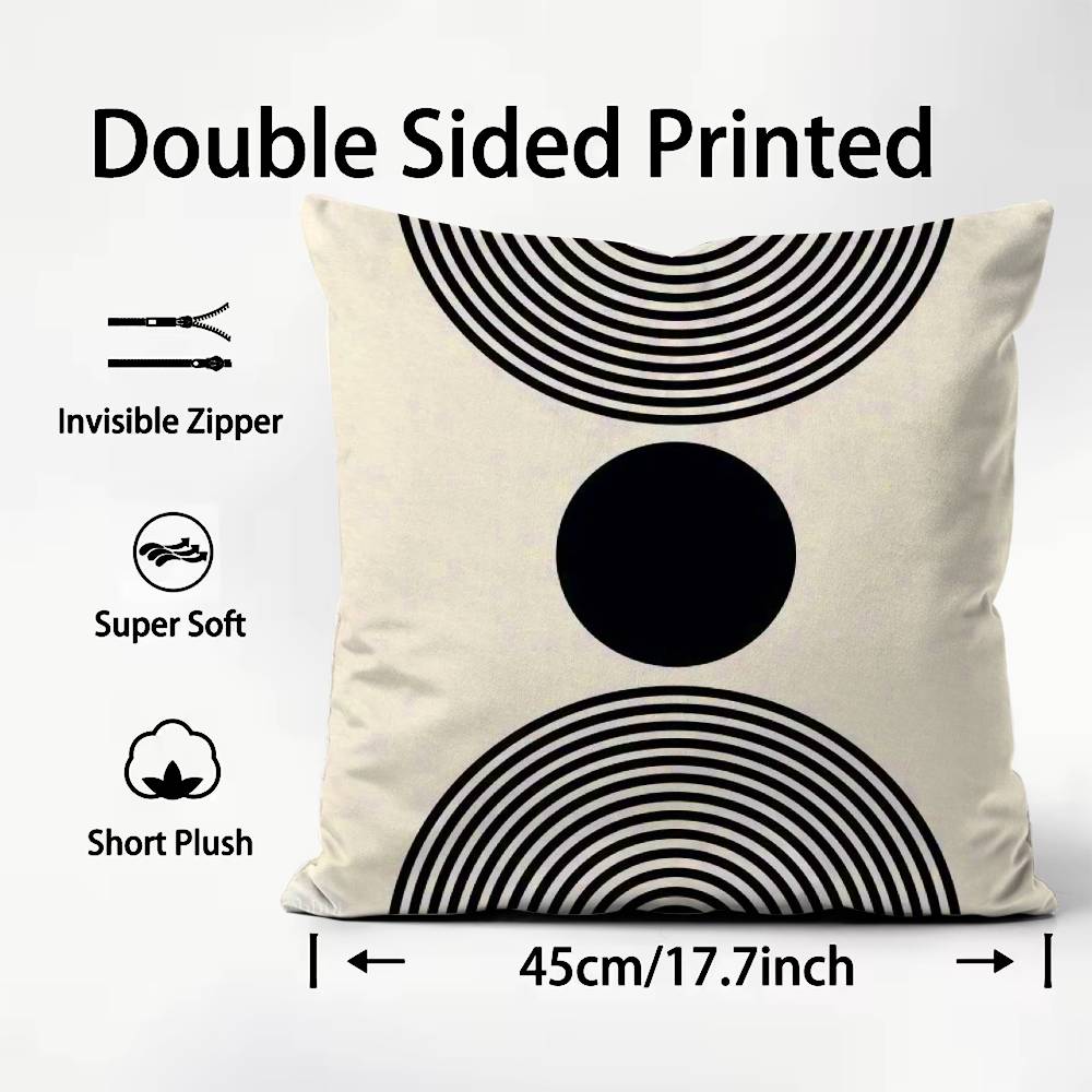 Modern Reduced Geometry Pillow Case Pattern Printing Pillowcase Living Room Sofa Cushion Cover Bedroom Room Decor