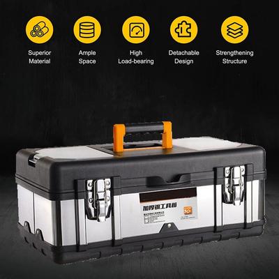 Boîte de Rangement d'Outils Nouvelle Double Couche 14/17/20 Pouces avec Poignée Outil Multifonctionnel Spécifications Multiples Boîte à Outils Portable Organisateur