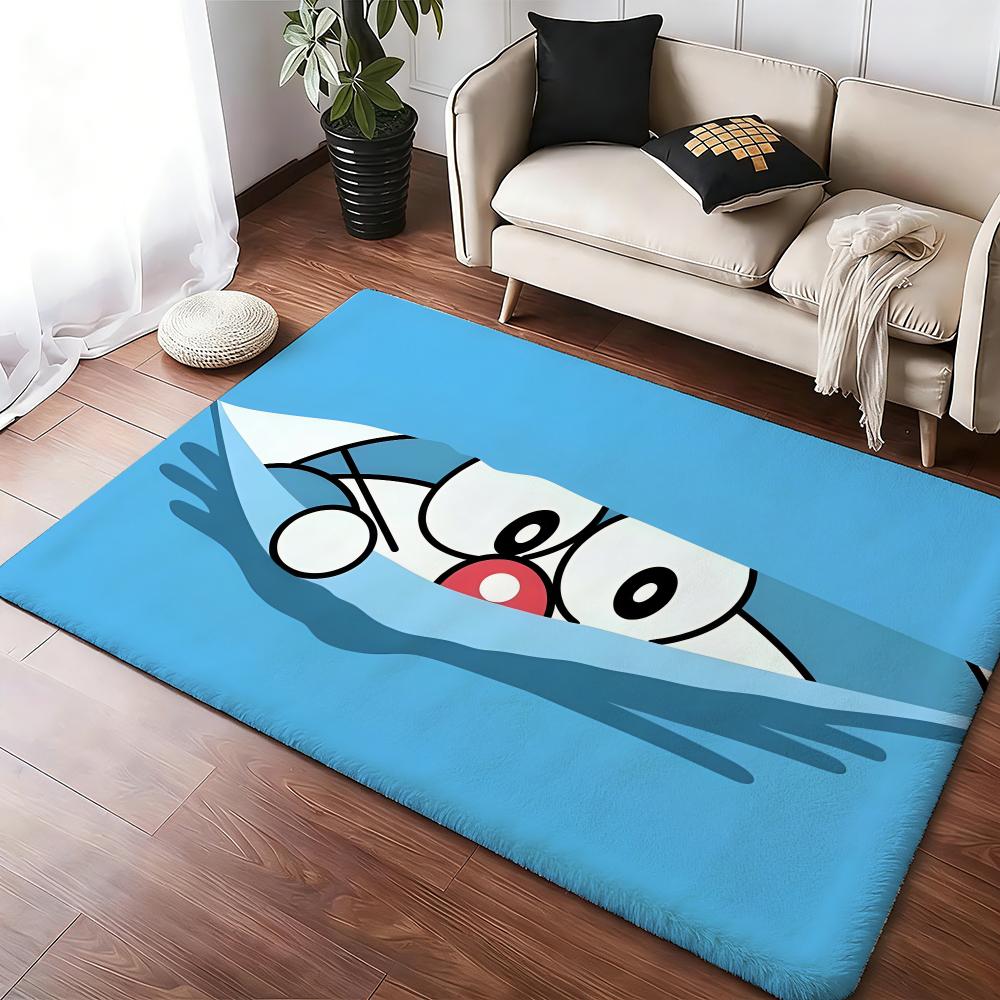 Doraemons Cartoon Fans Floor Mat Soft Thickened Absorbent Non-Slip Bedroom Living Room Door Mat Home Decor Flannel Rugs