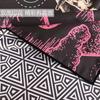 Bohemian Giraffe Print Double-Sided Fleece Quick Dry Beach Towel Absorbent Microfiber Bath Towel for Swimming Gym Travel