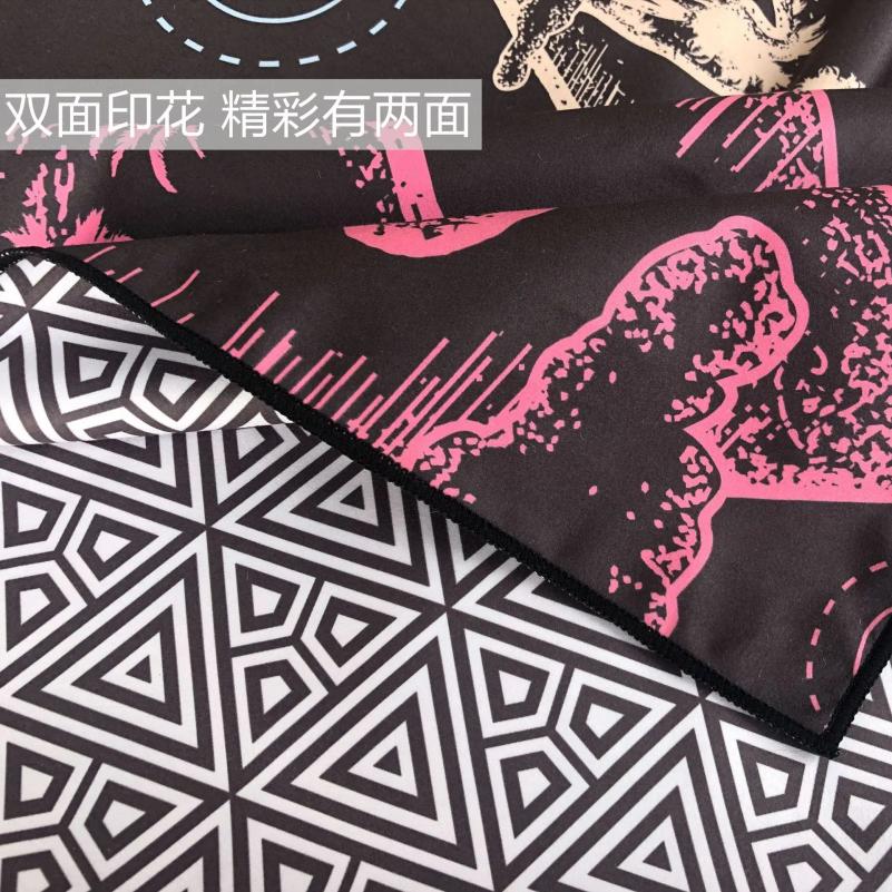 Bohemian Giraffe Print Double-Sided Fleece Quick Dry Beach Towel Absorbent Microfiber Bath Towel for Swimming Gym Travel