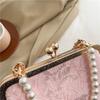 Neue einfarbige Kettenverschluss-Henkeltaschen 2026 Hochwertige Perlen-Abendtaschen für Damen Vielseitige Persönlichkeit Umhängetaschen