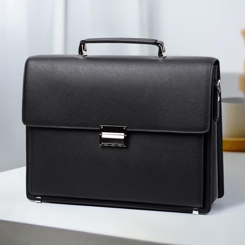 Мужская деловая сумка-портфель SCHWARZETIENNE из натуральной кожи с кодовым замком 39cm*11cm*30cm