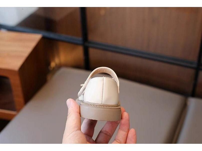 Girls' Lace Trim Bow Leather Mary Jane Shoes - Soft Sole Stylish Princess Shoes for Spring/Autumn 2025