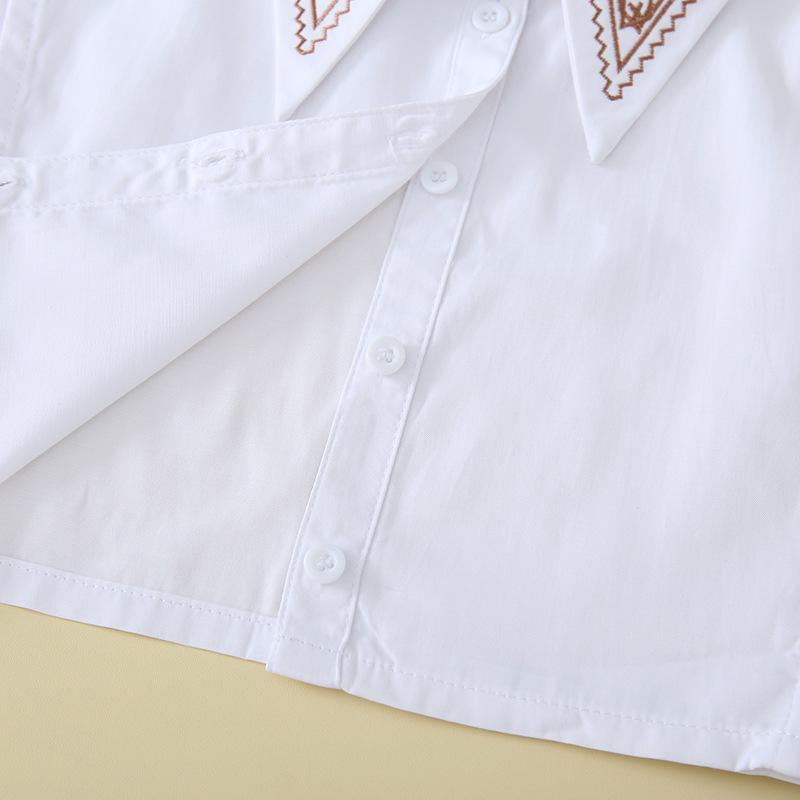 Perfect Match Xl Embriodery Shirt Fake Collar For Women Sweater Detachable Collar Female Autumn Sweater Blouse Tops Vest Style False Collars