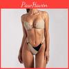 Bikini Patchwork Sexy Sets Swimsuit Color Blocking Large Womens O String Split Swimwear